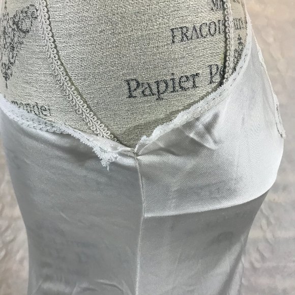 Vintage Lace Polyester Slip Dress White 34/12 - Picture 3 of 6